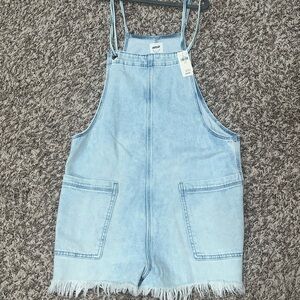 Light Blue Denim Romper NWT